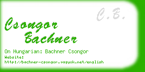 csongor bachner business card